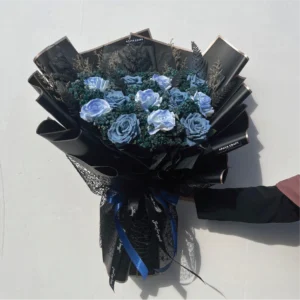 Deep Blue Roses Bouquet