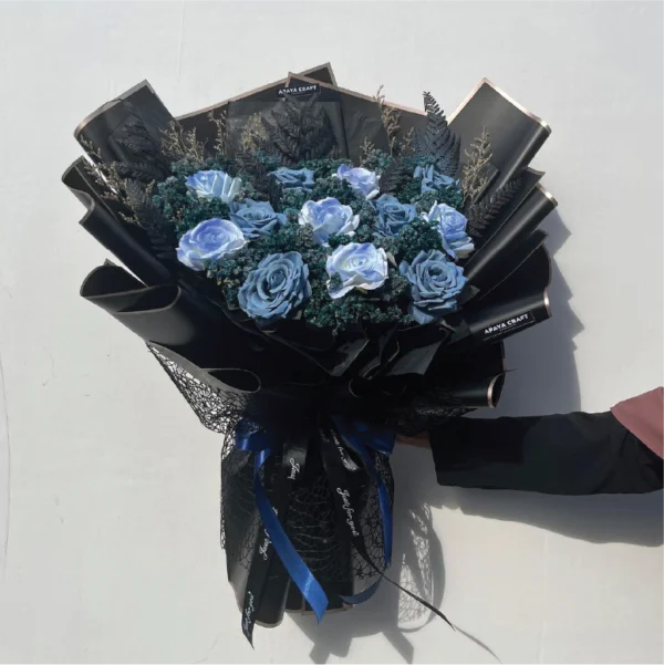 Deep Blue Roses Bouquet
