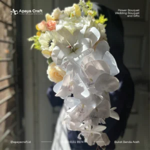 Cascade White Lily Bouquet