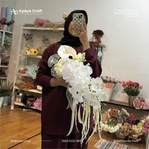 Cascade White Orchid Bouquet