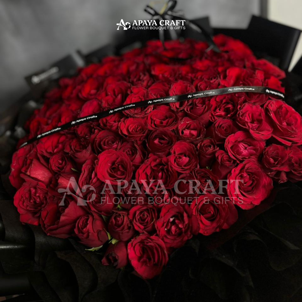 Buket 100 Roses - Gambar 3
