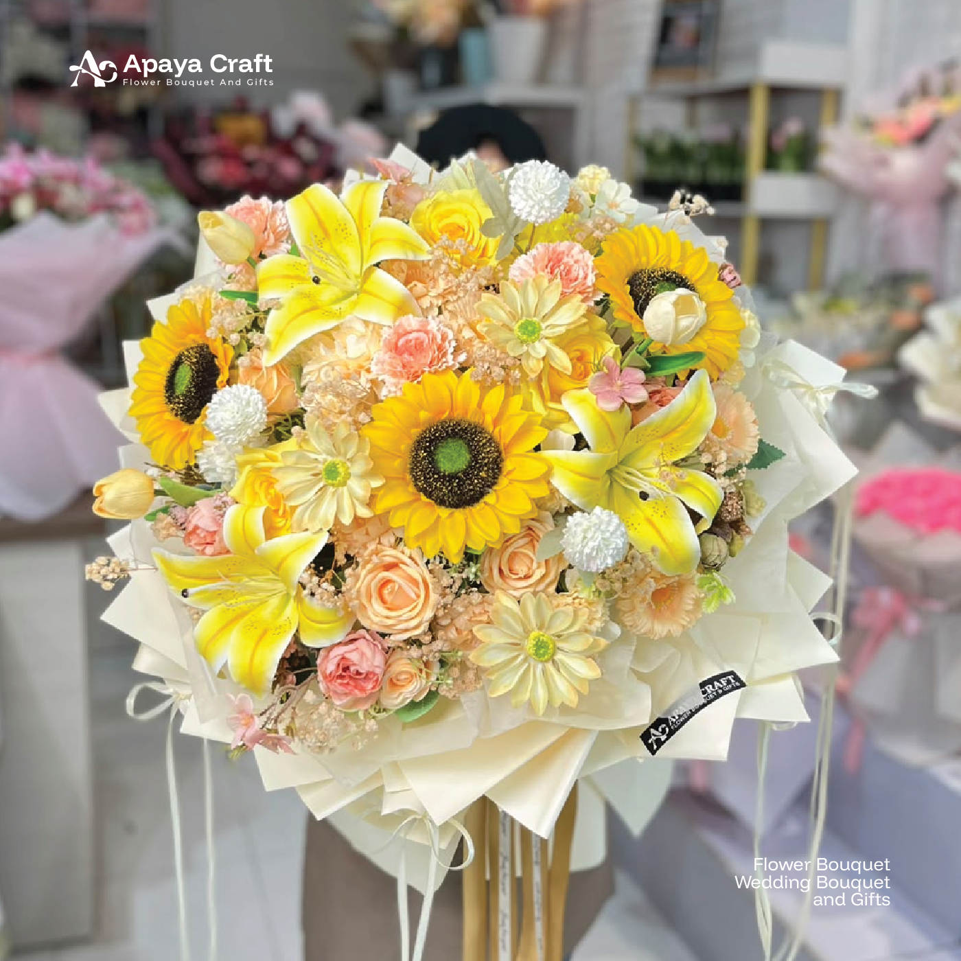 Yellow Breeze Round Bouquet