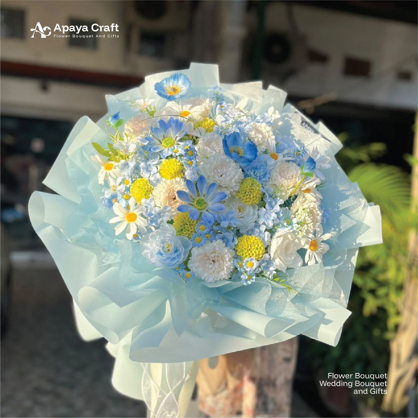 Icy Blue Round Bouquet