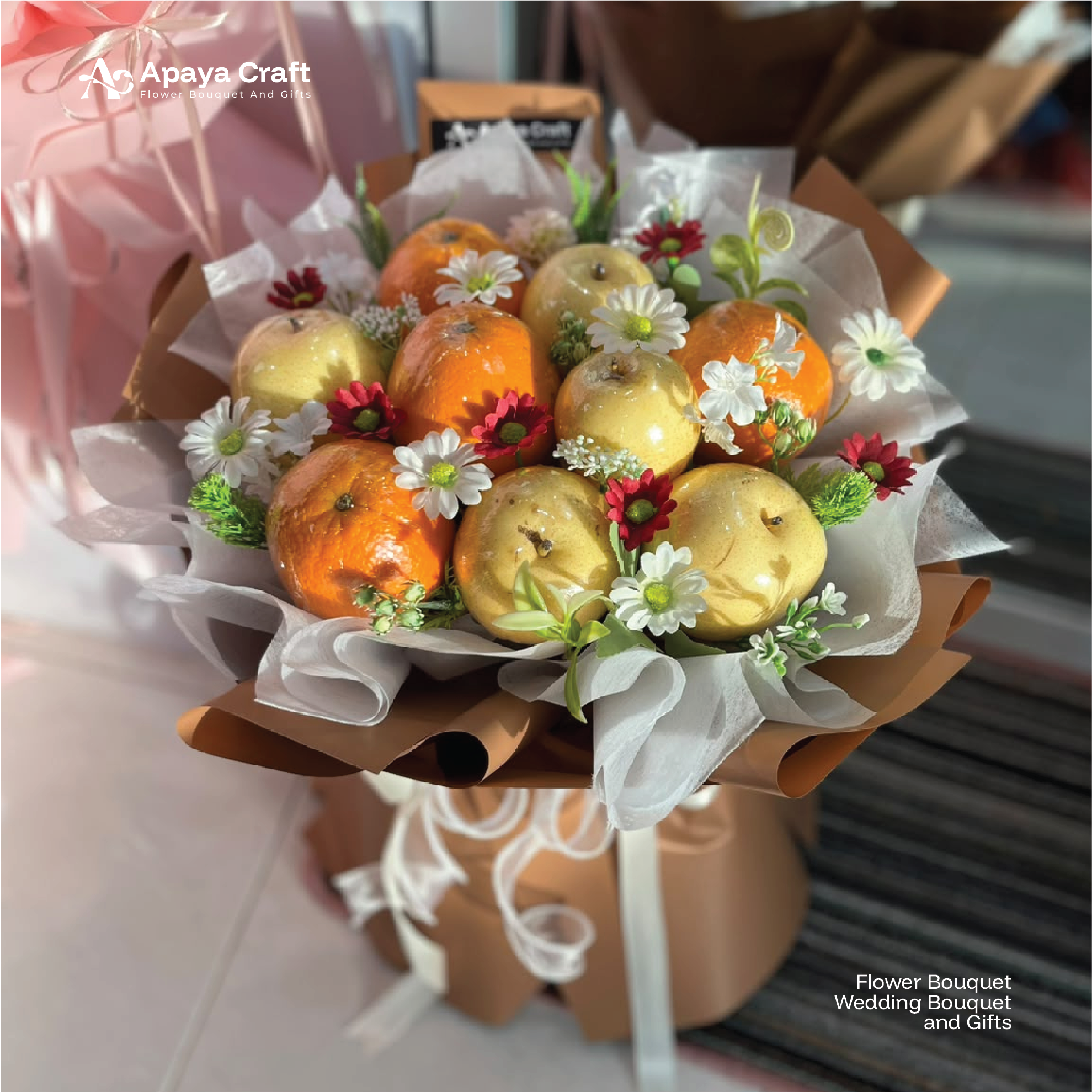 Buket Buah Segar Round Style Size M